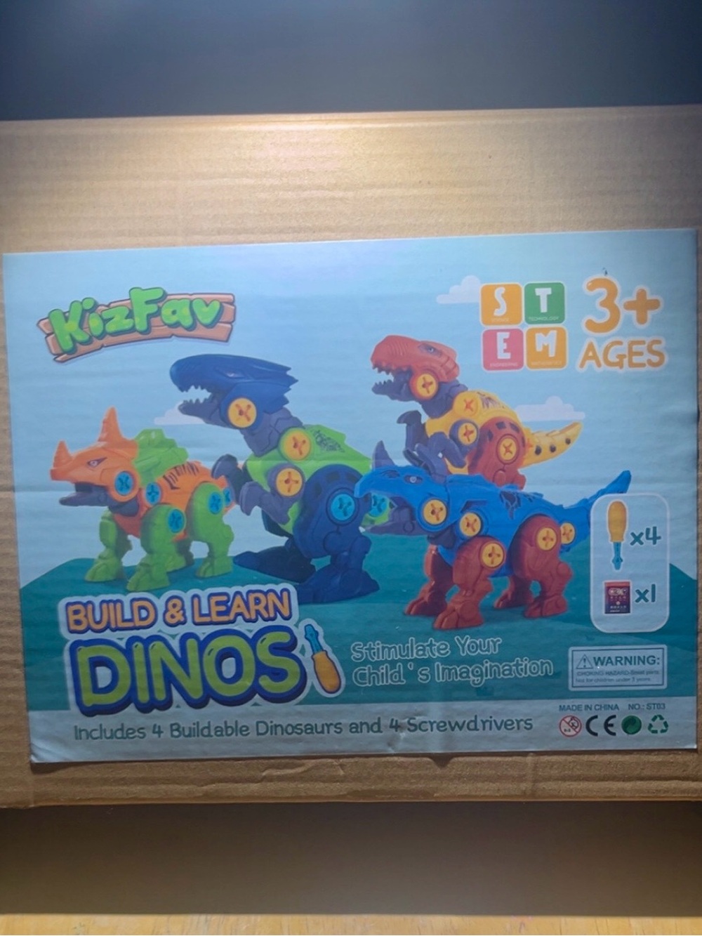Build & Learn Dinos - Multicolor STEM Toy Set for Kids 3+